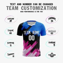 Black White Breathable Athletic Soccer Jersey 3