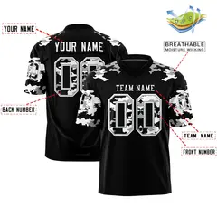 Black White Camo Authentic Football Jersey 2