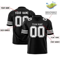 Black White Classic Authentic Football Jersey 2