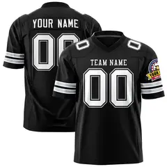 Black White Classic Authentic Football Jersey 1
