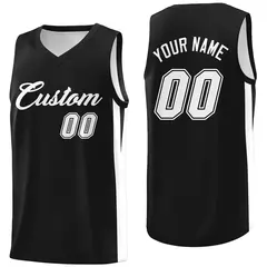 Black White Classic Basketball Jersey