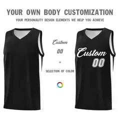 Black White Classic Basketball Jersey 3