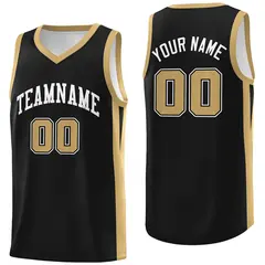 Black White Classic Mesh Sport Basketball Jersey