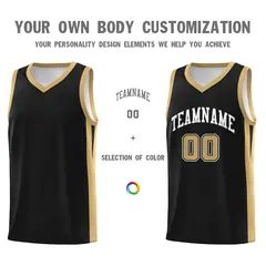 Black White Classic Mesh Sport Basketball Jersey 3