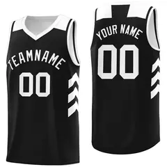 Black White Classic Mesh Sport Basketball Jersey
