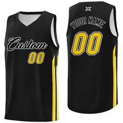 Black White Classic Mesh Sport Basketball Jersey
