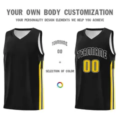 Black White Classic Mesh Sport Basketball Jersey 3