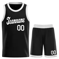 Black White Classic Sets Basketball Jersey 1