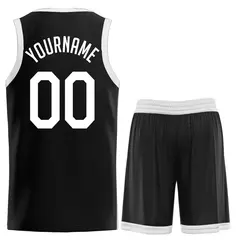 Black White Classic Sets Basketball Jersey 2