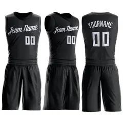 Black White Classic Sets Basketball Jersey 2
