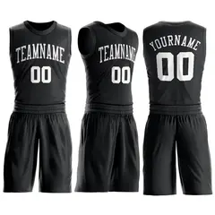 Black White Classic Sets Basketball Jersey 2