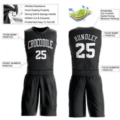 Black White Classic Sets Basketball Jersey 3