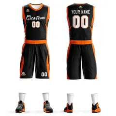 Black White Classic Sets Mesh Basketball Jersey