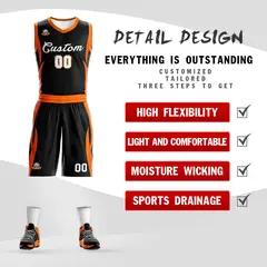 Black White Classic Sets Mesh Basketball Jersey 2