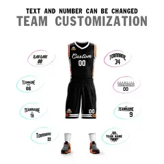Black White Classic Sets Mesh Basketball Jersey 4