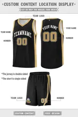 Black White Classic Sports Uniform Basketball Jersey 2
