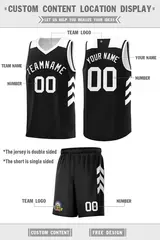 Black White Classic Sports Uniform Basketball Jersey 2