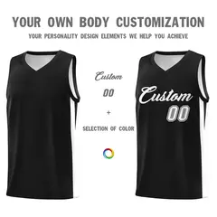 Black White Classic Sports Uniform Basketball Jersey 3