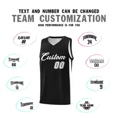 Black White Classic Sports Uniform Basketball Jersey 4