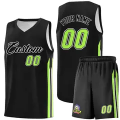Black White Classic Sports Uniform Basketball Jersey