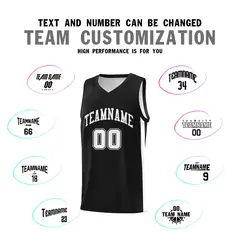 Black White Classic Sports Uniform Basketball Jersey 4