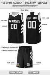 Black White Classic Sports Uniform Basketball Jersey 2