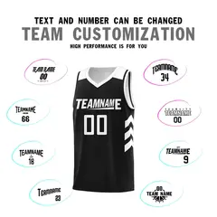 Black White Classic Sports Uniform Basketball Jersey 4