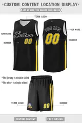 Black White Classic Sports Uniform Basketball Jersey 2