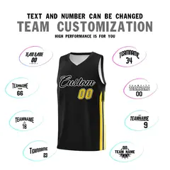 Black White Classic Sports Uniform Basketball Jersey 4