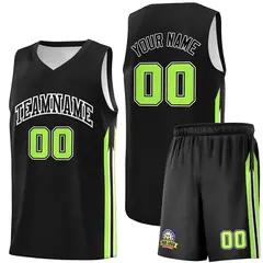 Black White Classic Sports Uniform Basketball Jersey