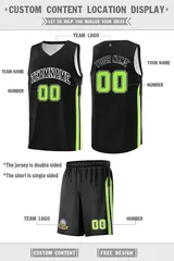 Black White Classic Sports Uniform Basketball Jersey 2