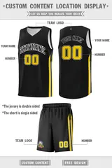 Black White Classic Sports Uniform Basketball Jersey 2