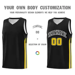 Black White Classic Sports Uniform Basketball Jersey 3