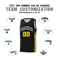 Black White Classic Sports Uniform Basketball Jersey 4