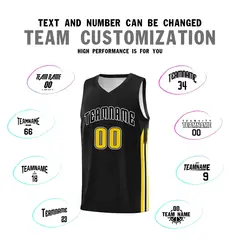 Black White Classic Sports Uniform Basketball Jersey 4