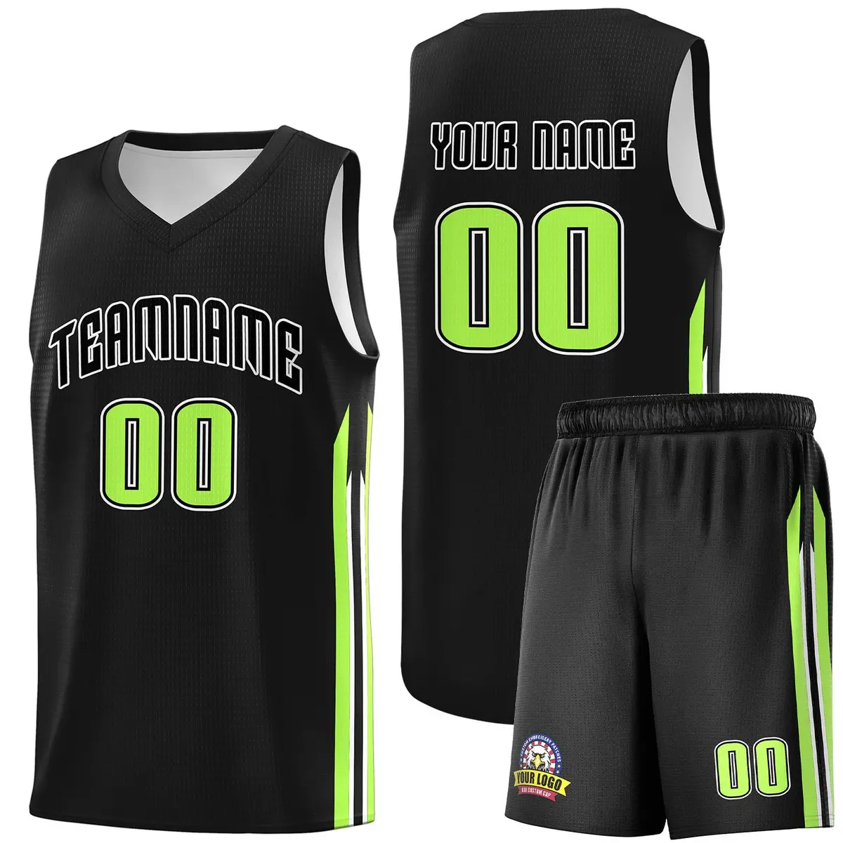 Black White Classic Sports Uniform Basketball Jersey
