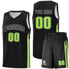 Black White Classic Sports Uniform Basketball Jersey