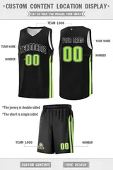Black White Classic Sports Uniform Basketball Jersey 2