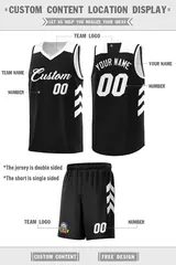 Black White Classic Sports Uniform Basketball Jersey 2