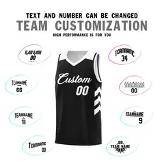 Black White Classic Sports Uniform Basketball Jersey 4