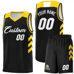 Black White Classic Sports Uniform Basketball Jersey