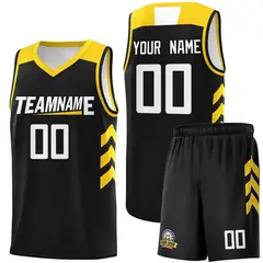 Black White Classic Sports Uniform Basketball Jersey