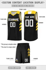 Black White Classic Sports Uniform Basketball Jersey 2