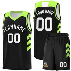 Black White Classic Sports Uniform Basketball Jersey