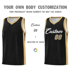 Black White Classic Sports Uniform Basketball Jersey 3