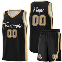 Black White Classic Sports Uniform Basketball Jersey