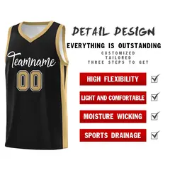 Black White Classic Sports Uniform Basketball Jersey 5