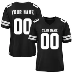 Black White Classic Style Mesh Football Jersey 1