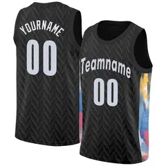Black White Classic Tops Mesh Sport Basketball Jersey