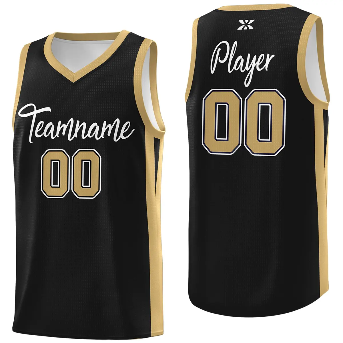 Black White Classic Tops Outdoor Basketball Jersey